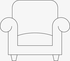 图标元素-线条沙发